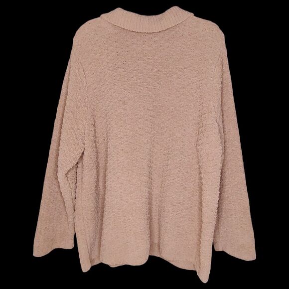 Soft Cozy Casual Daily Women's Cardigan Sweater Size 2X Denim & Co. Light Beige - Picture 6 of 8